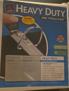 Avery Heavy Duty Three Clip Binder 11.5 x 10 inches x 1.5 in Holds 400 SheetsNew